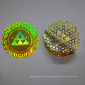 Custom gold foil VOID honeycomb hologram sticker 3D holographic seal labels for product packaging